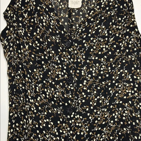 Vtg Y2K Contempo Casuals Sheer Floral Sleeveless Maxi Dress Size 5 - Picture 3 of 12